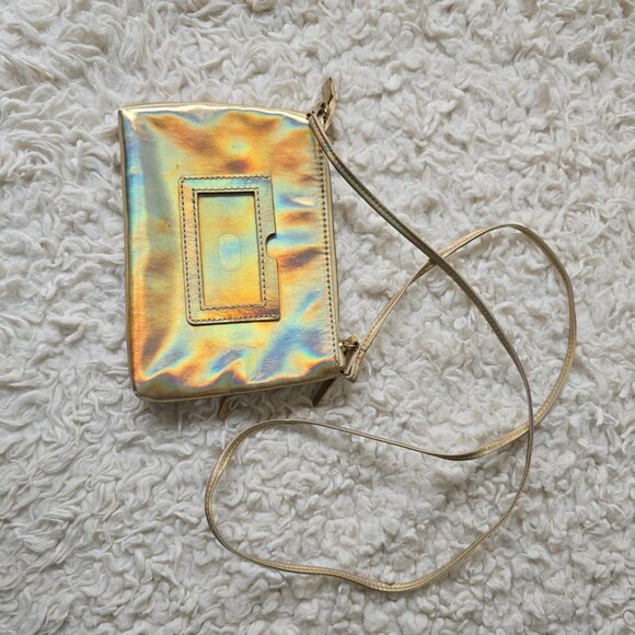 Vintage Lilly Pulitzer Iridescent Gold Crossbody Mini Bag - Picture 4 of 9